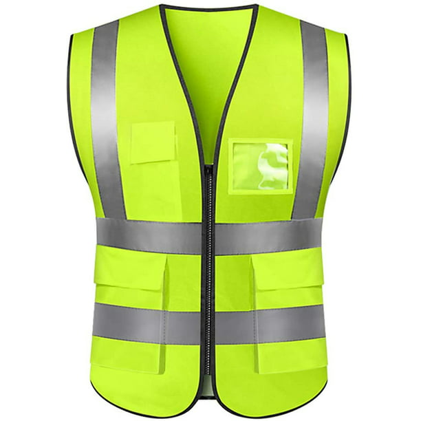 Reflective Safety Vest High Visibility Waistcoat Walking Cycling Safety Jacket